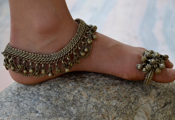 Anklet Indian
 Traditional vintage tribal Indian anklet with bells