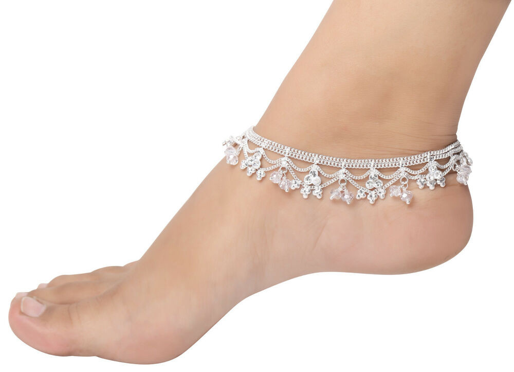 Anklet Indian
 Anklet Desigen Silver Bracelet Plated Chain Indian