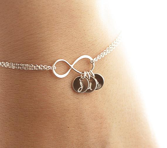 Anklet Infinity
 Infinity Bracelet Personalized Jewelry Infinity Initial