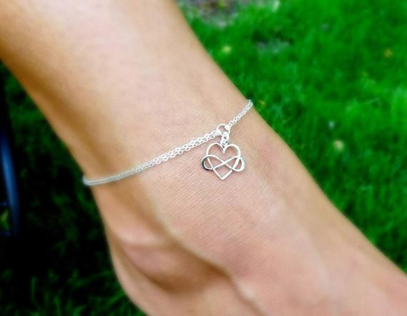 Anklet Infinity
 Infinity anklet Ankle bracelet Infinity heart symbol