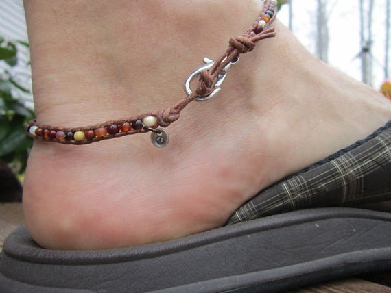 Anklet Jewelry
 Men s Ankle Bracelet by BeebsBracelets on Etsy