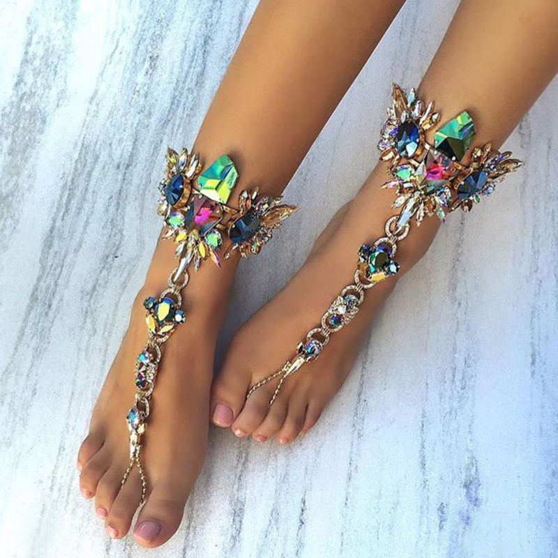 Anklet Jewelry
 Vedawas Fashion Jewelry Hot Multicolor Crystal Rhinestone