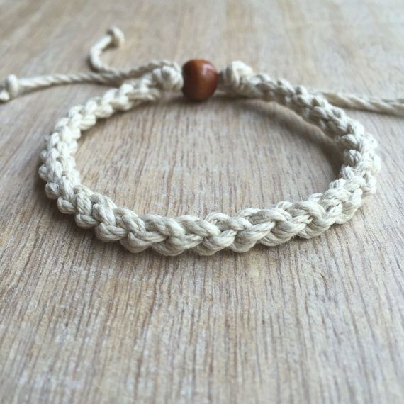 Anklet Macrame
 Casey Natural Braided Bracelet Hemp Anklet Macrame