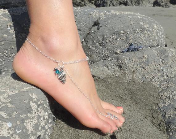 Anklet Seashell
 Seashell Anklet Conch Shell Anklet Customizable
