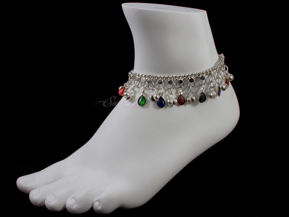 Anklet Silver
 Anklet Ankle Bracelet Jewelry Silver Tone Bells