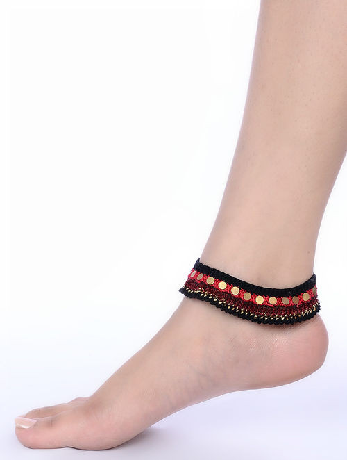 Anklet Thread
 Buy Classic Red Black Thread Anklet line at Jaypore