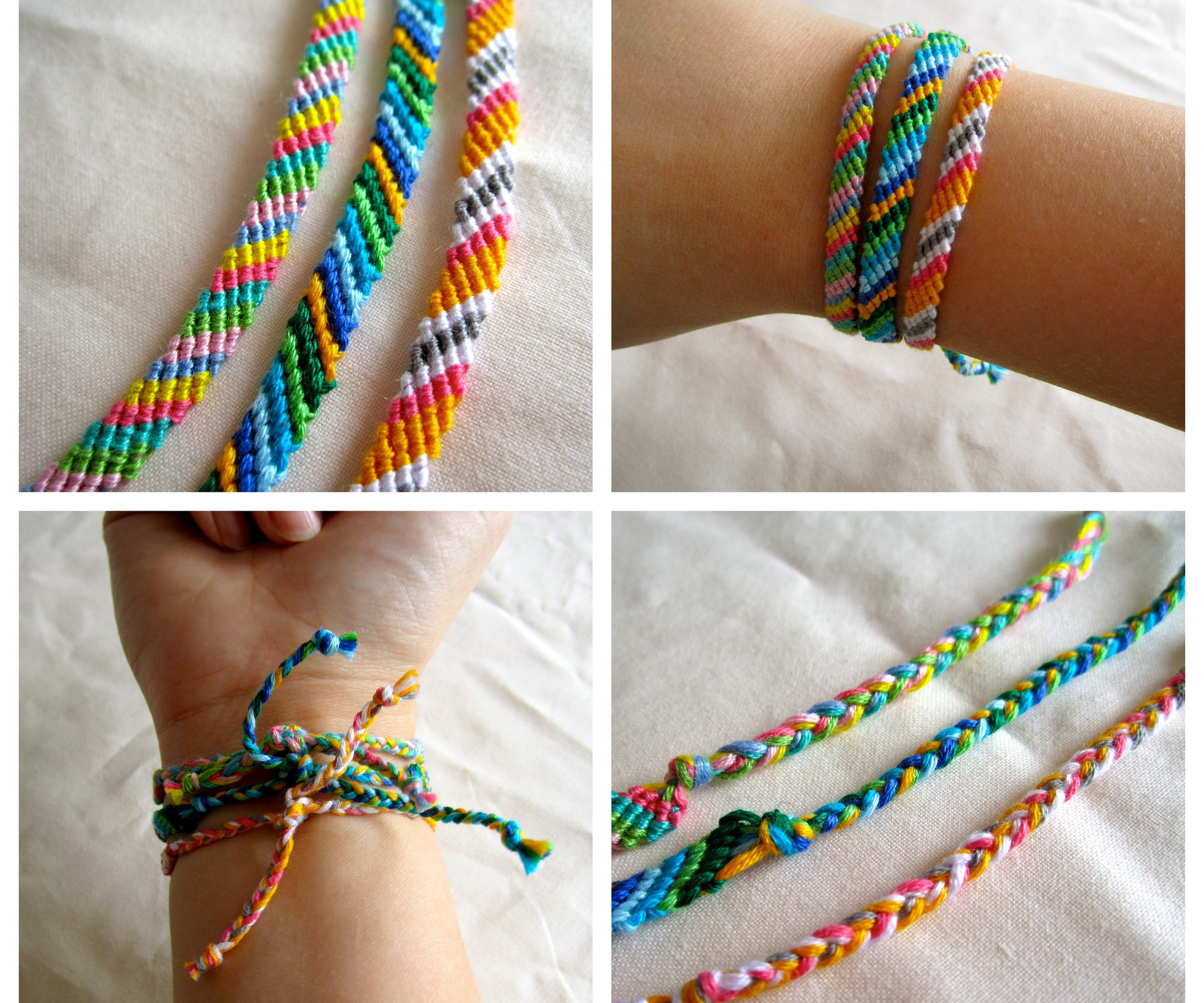 Anklet Thread
 how to make a friendship bracelet 4
