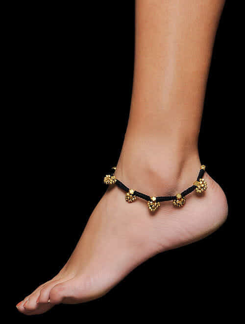 Anklet Thread
 Buy Black Thread Brass Anklet line at Jaypore