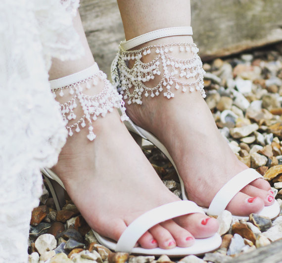 Anklet Wedding
 Boho anklet chains pair of bridal anklets boho wedding ankle