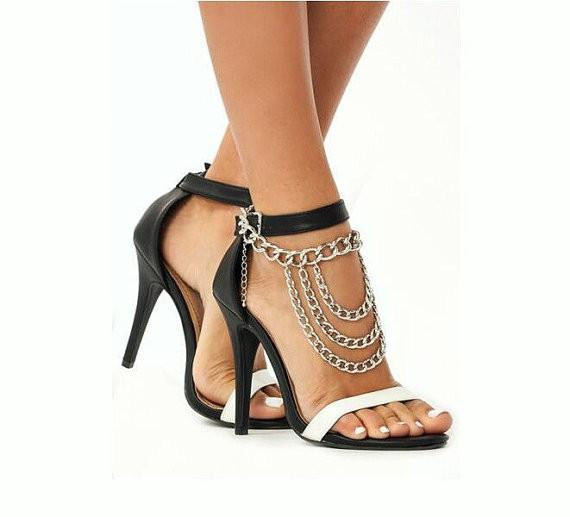 Anklet With Shoes
 2018 y Tassels Anklets Gold Silver Foot Chains High
