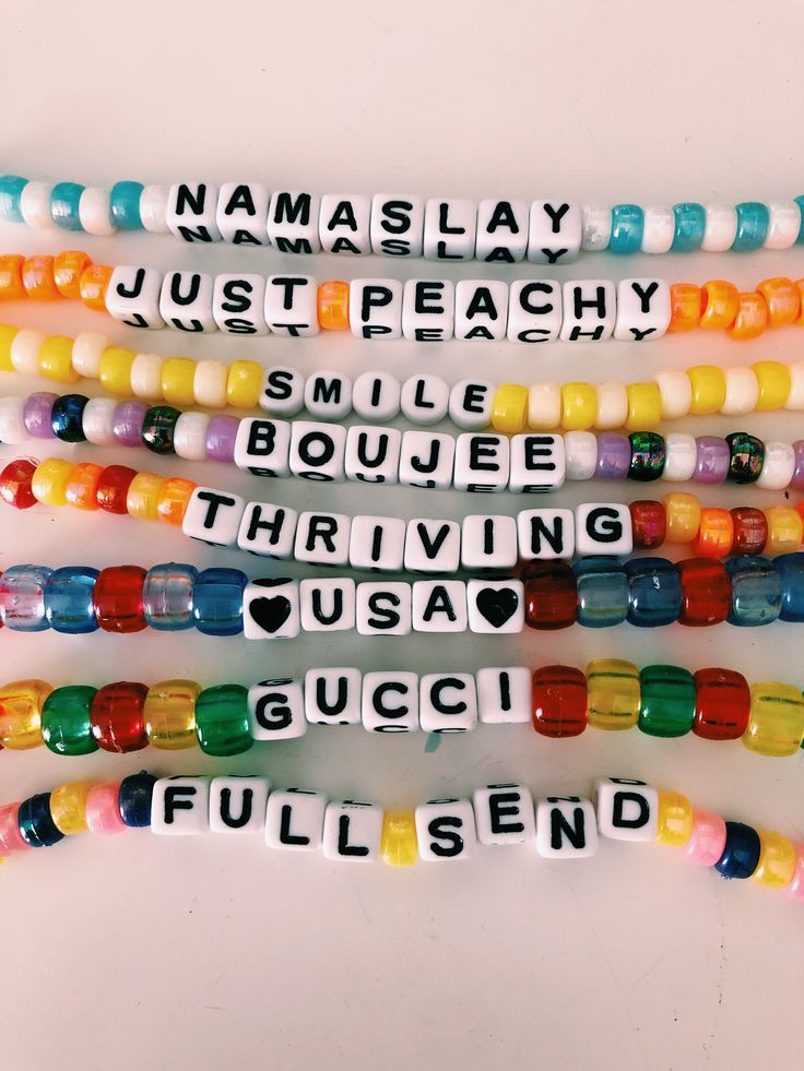 Anklet With Words Word Bracelets Namaslay Just Peachy Smile Boujee