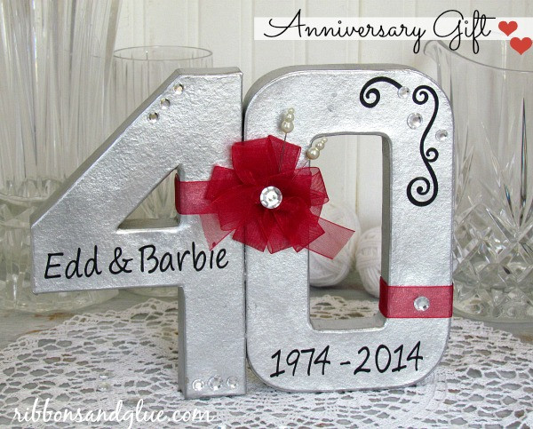 Anniversary Gift For Parents DIY
 40th Wedding Anniversary Gift