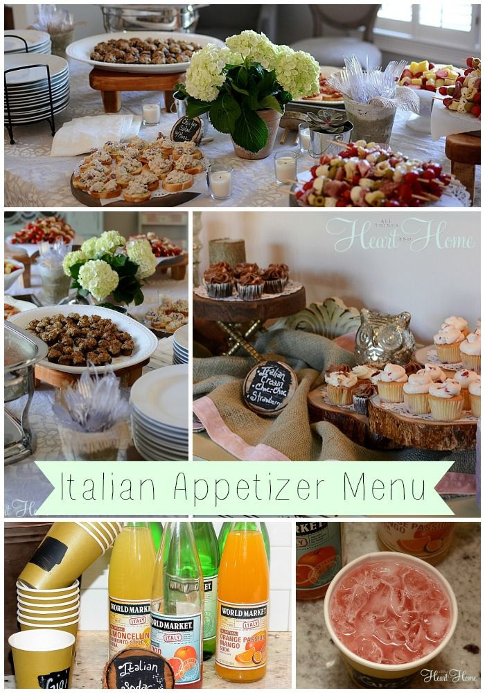 Appetizers For Italian Dinner
 Pinterest