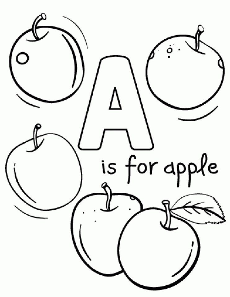 Apple Printable Coloring Pages
 20 Free Printable Apple Coloring Pages EverFreeColoring