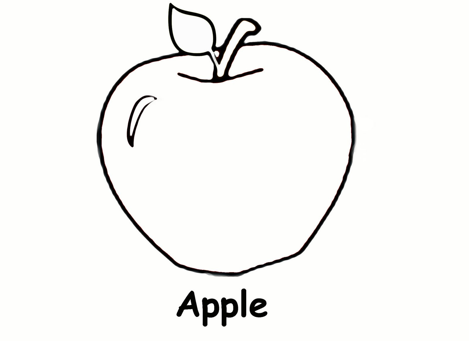 Apple Printable Coloring Pages
 Sidther