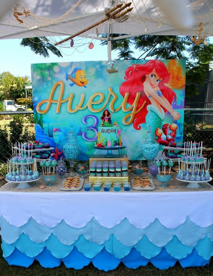 Ariel The Little Mermaid Birthday Party Ideas
 Pin by Jenny Valedaserra on N s first birthday in 2019