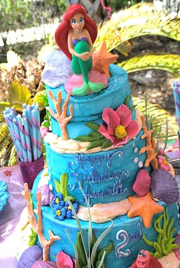Ariel The Little Mermaid Birthday Party Ideas
 244 best Little Mermaid Cakes images on Pinterest