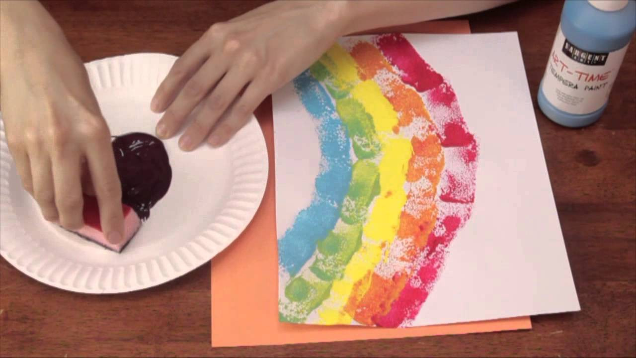 Art Activity For Preschoolers
 Sponge Printing for Kindergarten Art Activities Crafts