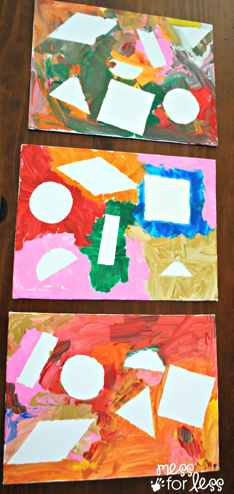 Art Activity For Preschoolers
 Contact Paper Shape Art Mess for Less