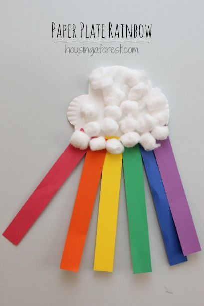 Art And Craft Ideas For Preschoolers
 Paper Plate Rainbow Craft Simple Spring Preschool