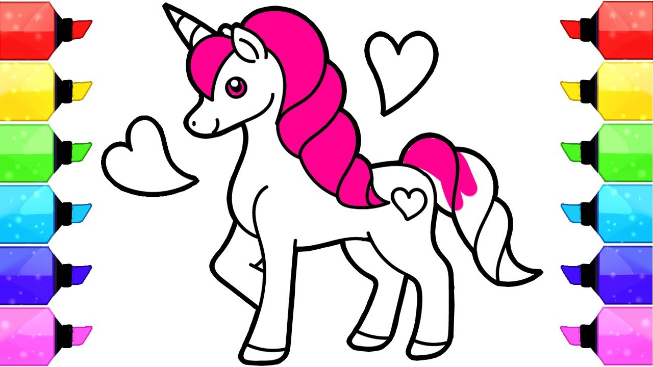 Art Coloring Pages For Kids
 How to Draw Unicorn Coloring Pages for Kids Learn