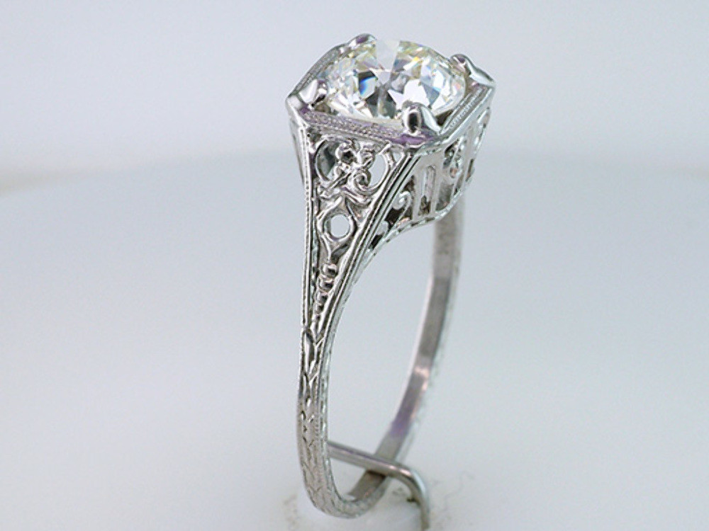 Art Deco Diamond Rings
 Vintage Antique Certified 1 25ct Diamond Platinum Art Deco