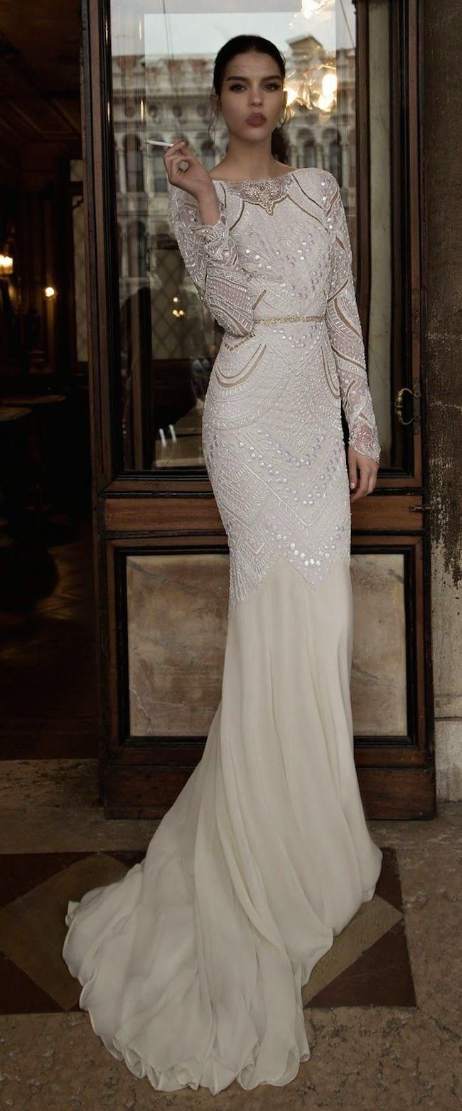 Art Deco Wedding Dress
 Stunning Long Sleeve Wedding Dresses