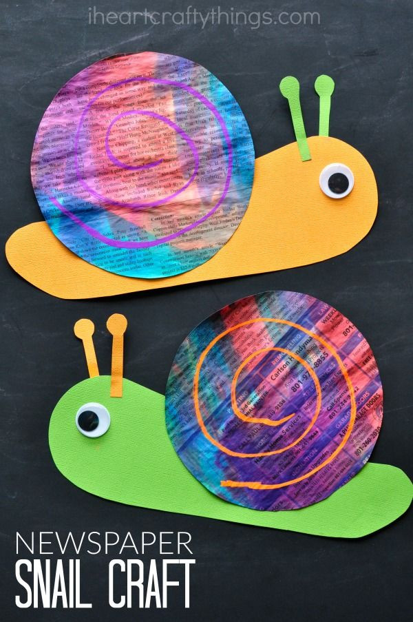 Art N Crafts For Toddlers
 Colorful Newspaper Snail Craft Activites