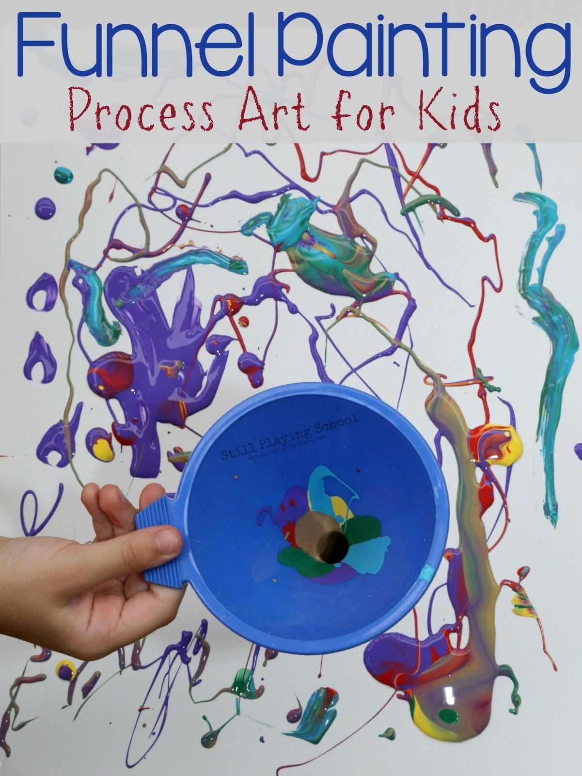 Art Project Ideas For Preschoolers
 Funnel Painting Process Art for Kids