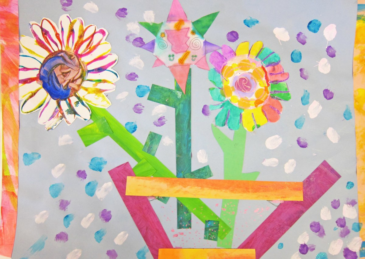 Art Things For Kids
 Flower Paintings by First Grade Learn about Van Gogh and