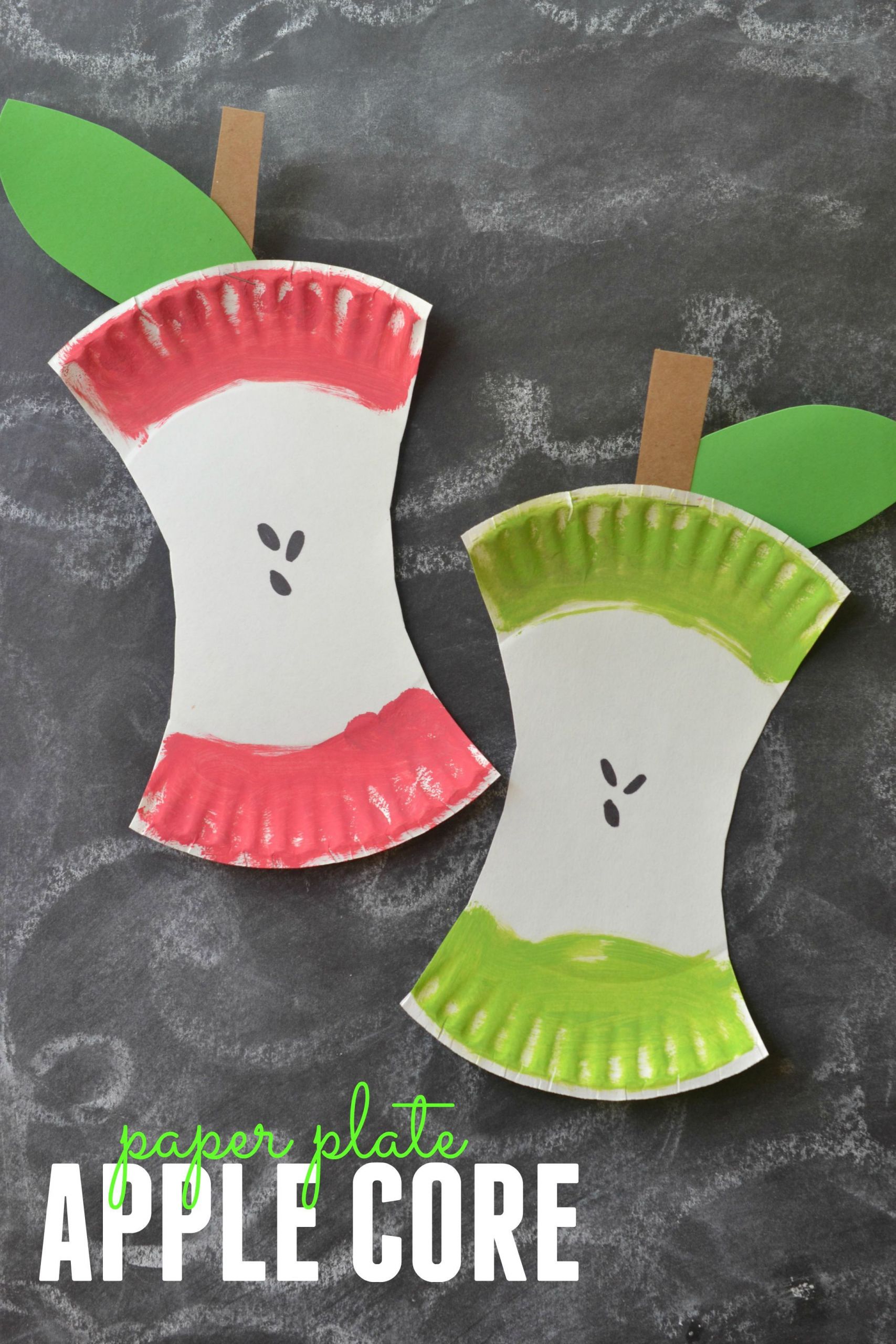 Arts &amp; Crafts For Toddlers
 Kids Craft Project Paper Plate Apple Core