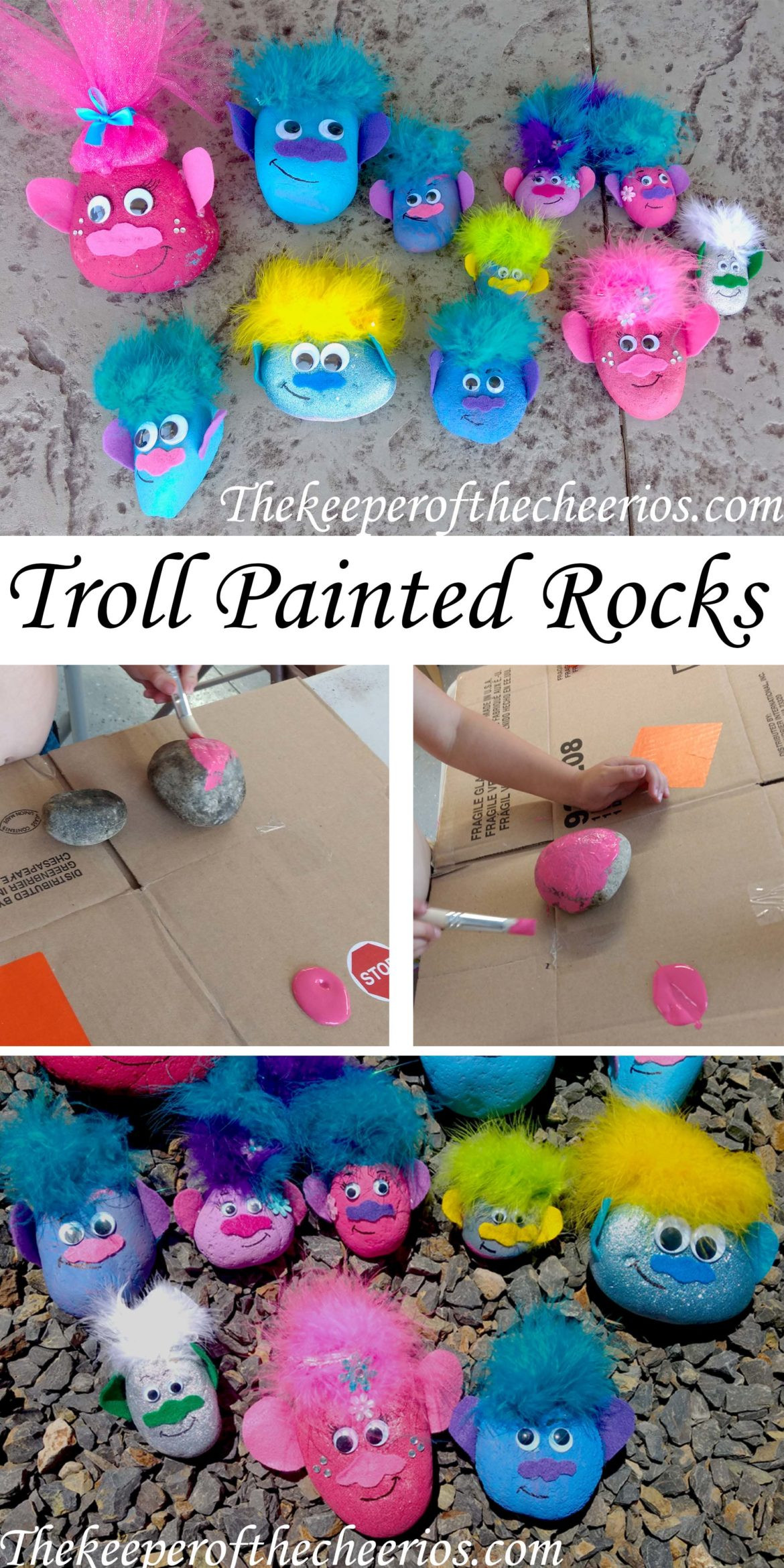 Arts And Craft Ideas For Kids
 TROLL PAINTED ROCKS The Keeper of the Cheerios