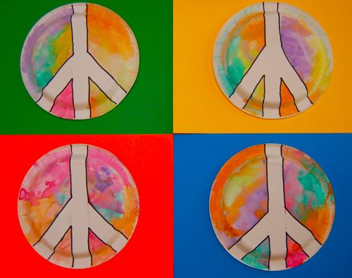 Arts And Craft Ideas For Kids
 Groovy Peace Signs