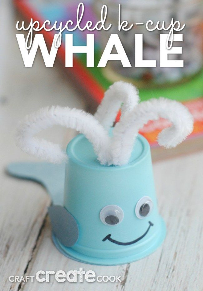 Arts And Craft Ideas For Preschoolers
 Kids Upcycled K Cup Whale Craft Crafty Kids