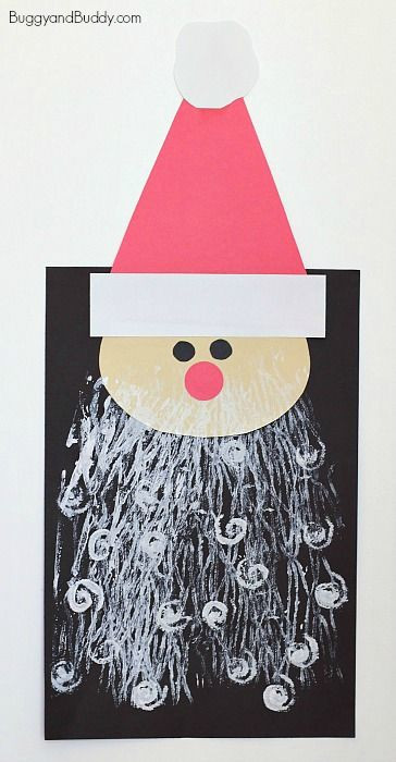 Arts N Crafts For Toddlers
 Santa Craft for Kids with Printed Beards