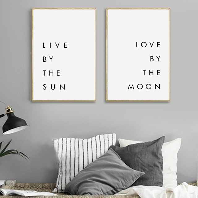 Artwork For Bedroom Wall
 Bedroom Wall Art Minimalist Canvas Print Poster Live by