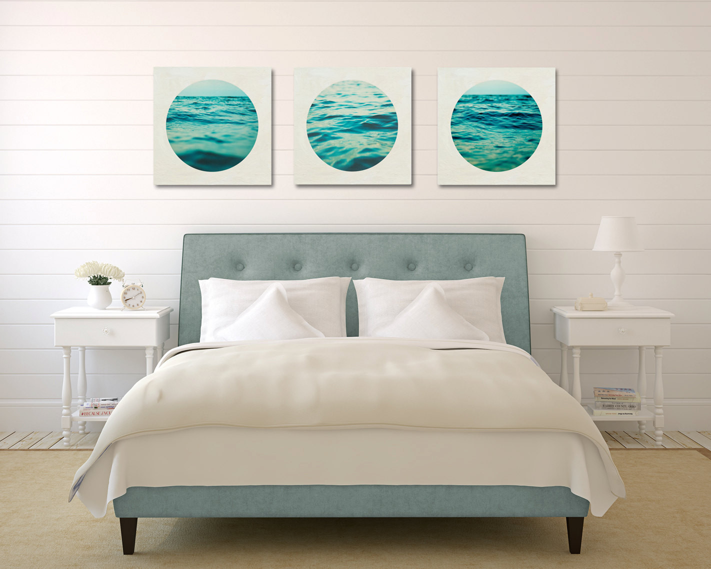 Artwork For Bedroom Wall
 Aqua Wall Art Set Ocean Canvas Set Three Canvas Collection