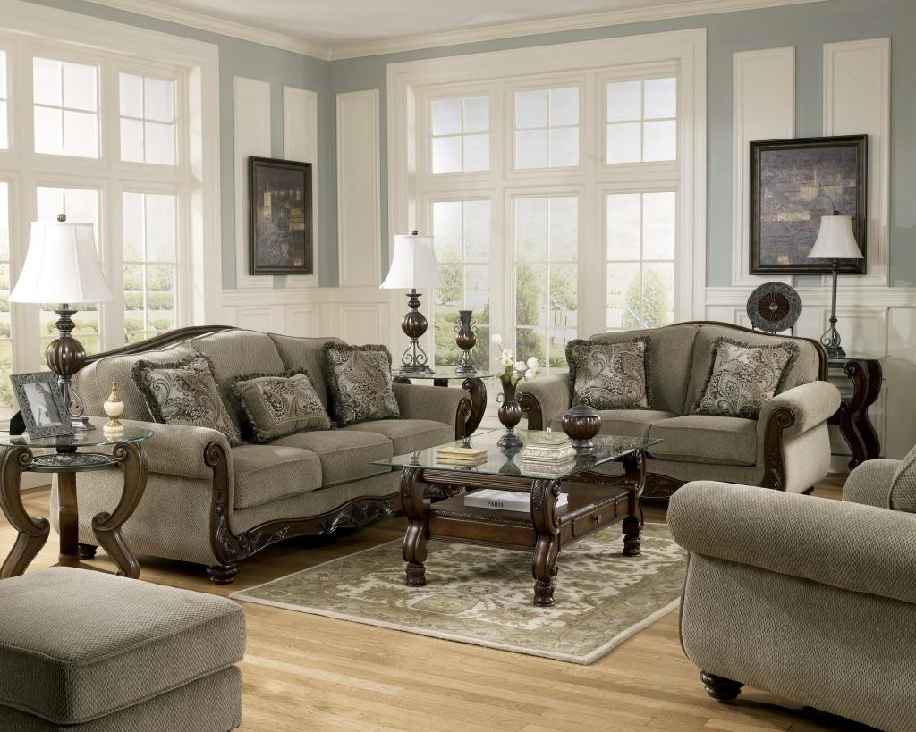 Ashley Furniture Living Room Tables
 Martinsburg Ashley Traditional Sofa Love Seat & Chair 3