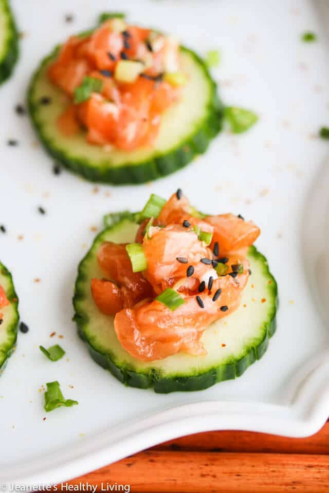 Asian Appetizer Recipes
 Easy Asian Salmon Cucumber Appetizers Recipe Jeanette s
