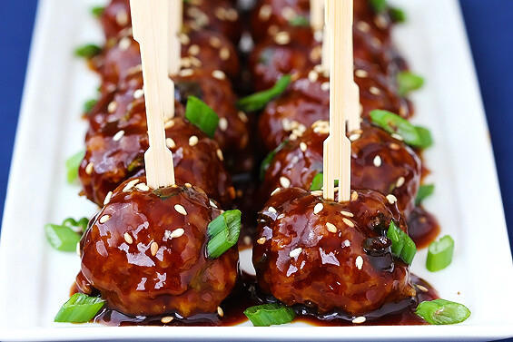 Asian Appetizer Recipes
 Saucy Asian Meatballs