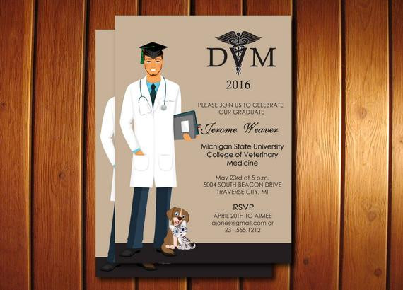 Associates Degree Graduation Party Ideas
 Veterinarian Graduation Invitation Veterinary School