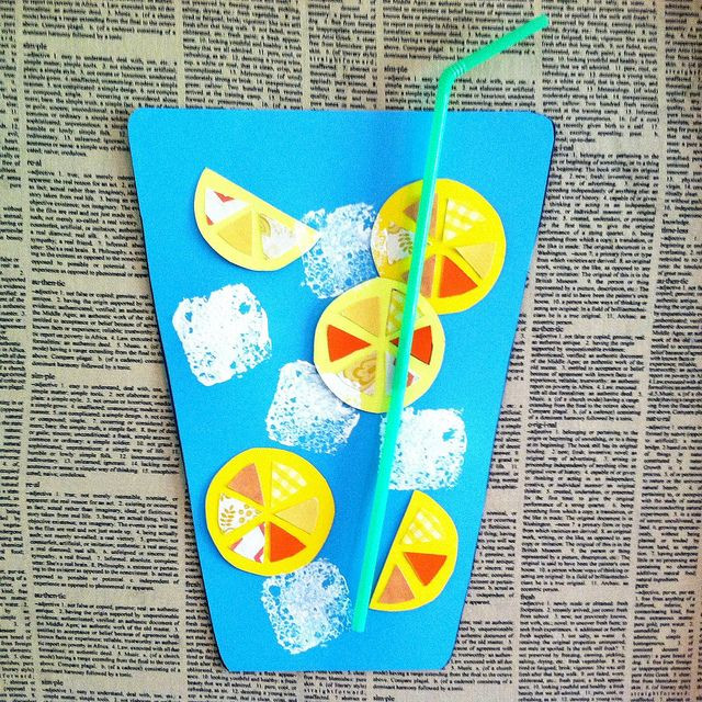 August Crafts For Toddlers
 paper glass of lemonade lemonade craft