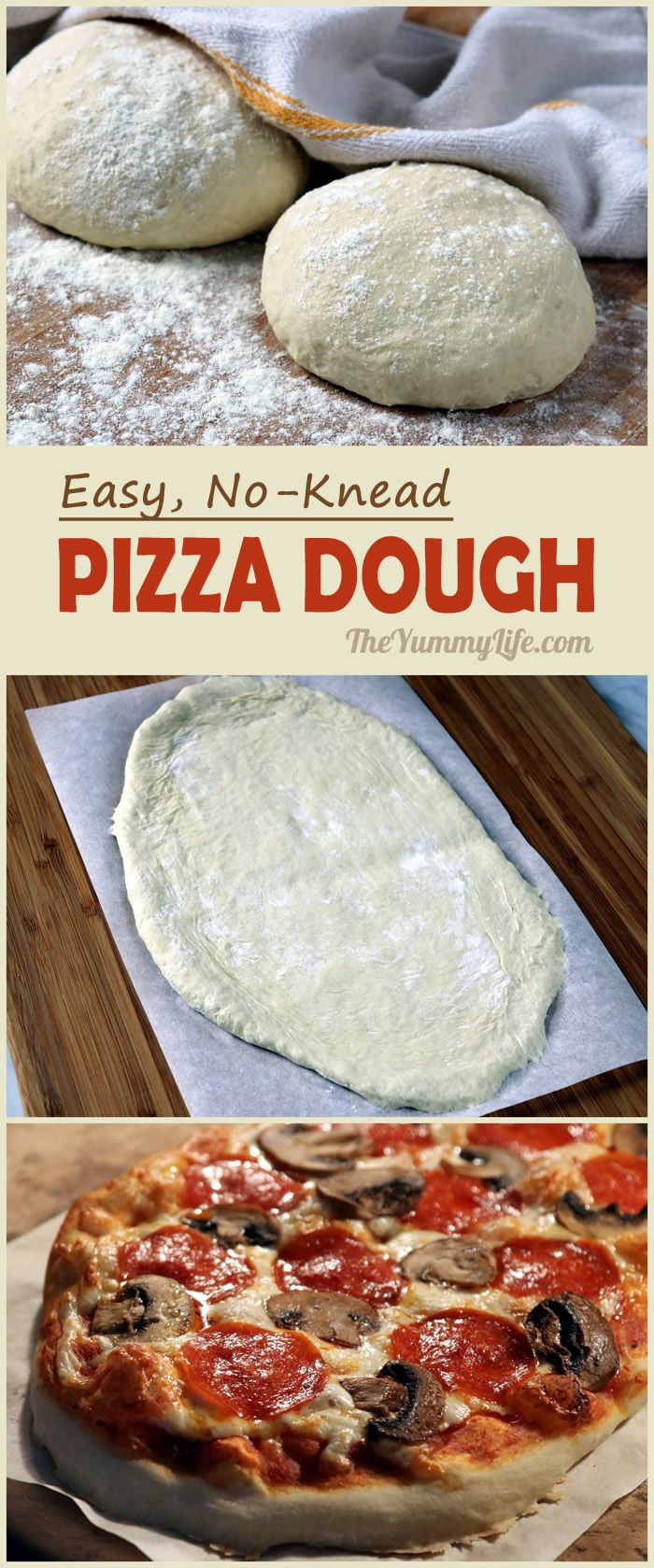 Authentic Italian Pizza Dough Recipes
 No Knead Pizza Dough
