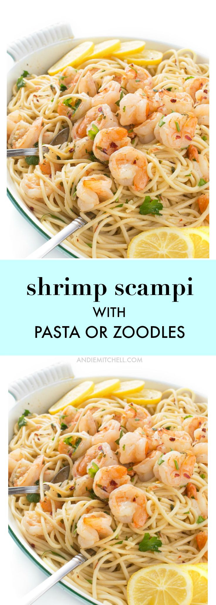 Authentic Italian Seafood Pasta Recipes
 Shrimp Scampi with Pasta or Zoodles Recipe