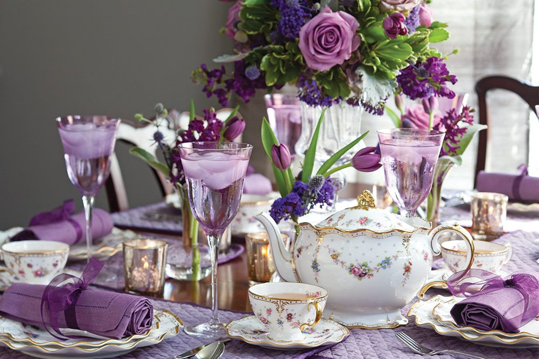 Autumn Tea Party Ideas
 Purple Shades of Autumn Tea Time Savories