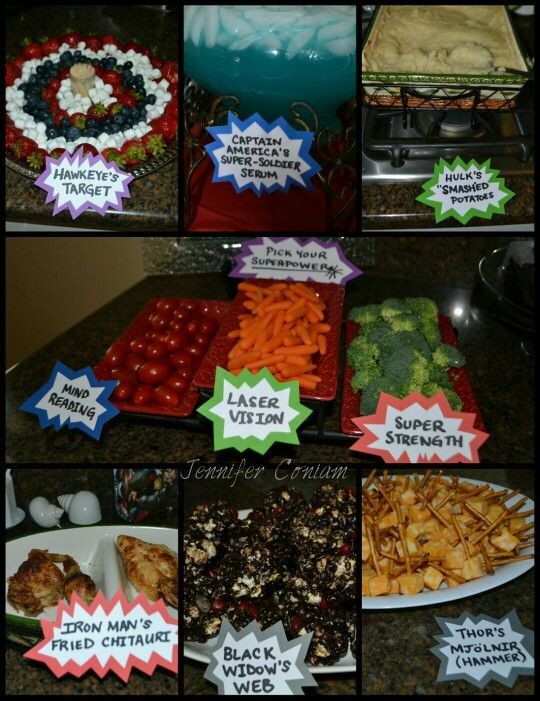 Avenger Party Food Ideas
 Avengers birthday party food