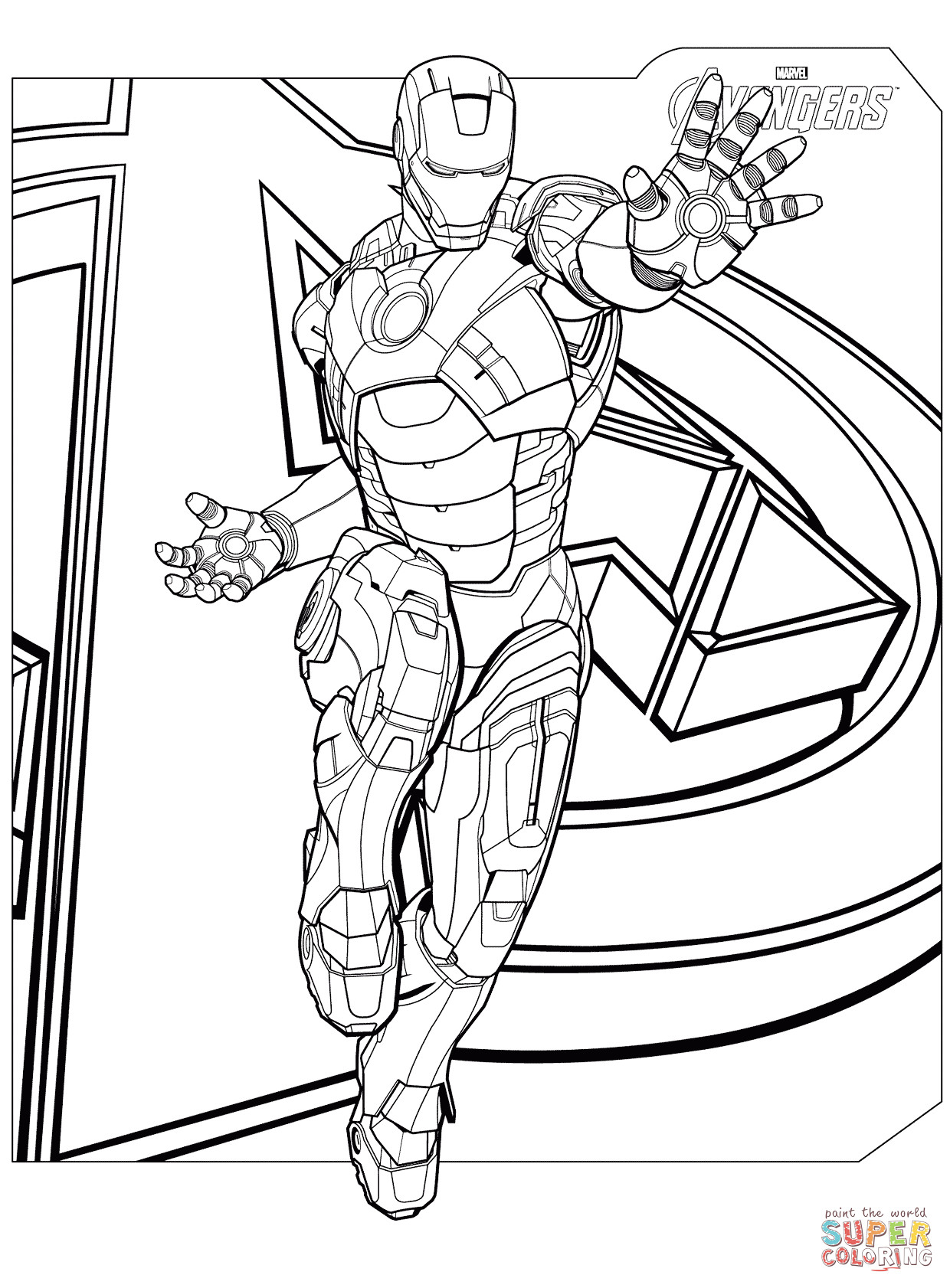 Avengers Coloring Pages Printable
 Avengers Iron Man coloring page