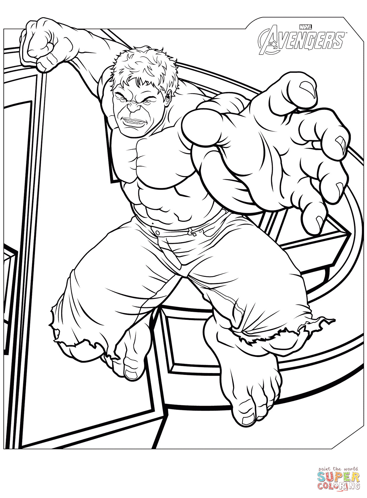 Avengers Coloring Pages Printable
 Avengers Hulk coloring page