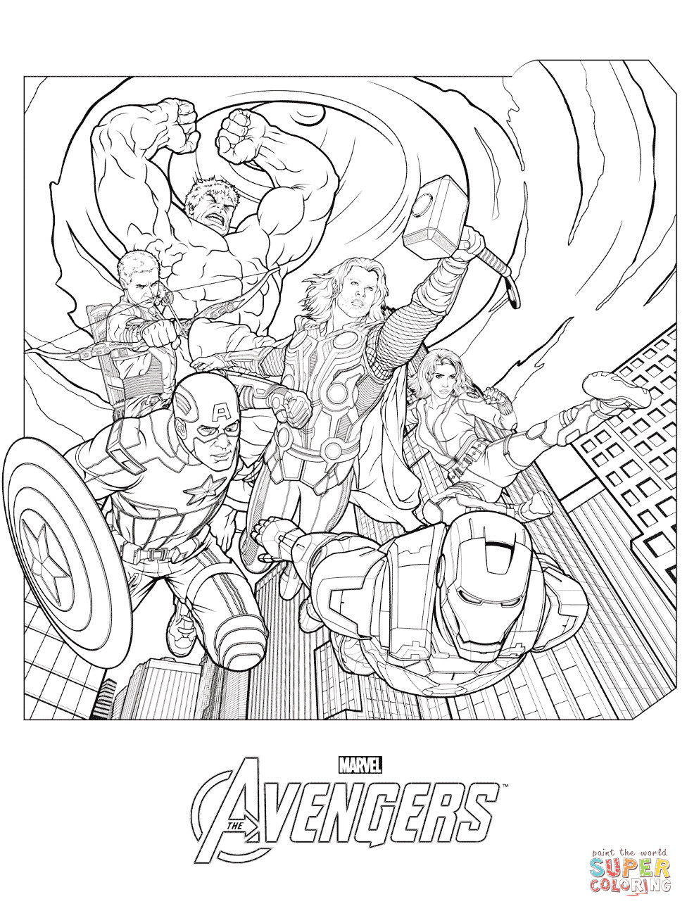 Avengers Coloring Pages Printable
 Marvel Avengers coloring page