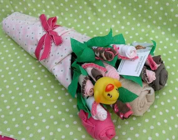 Awesome Baby Gift Ideas
 Baby Clothes Bouquet for Girls Unique Baby by babyblossomco